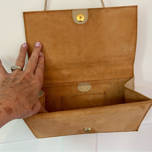 Vintage Corbeau Curio Genuine Ostrich Skin Clutch/Chain Purse. Great Condition - Picture 13 of 16